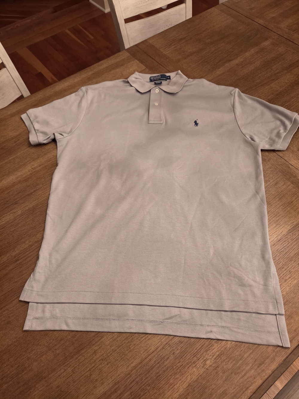 Polo by Ralph Lauren Men's Light Gray Polo with Navy Pony